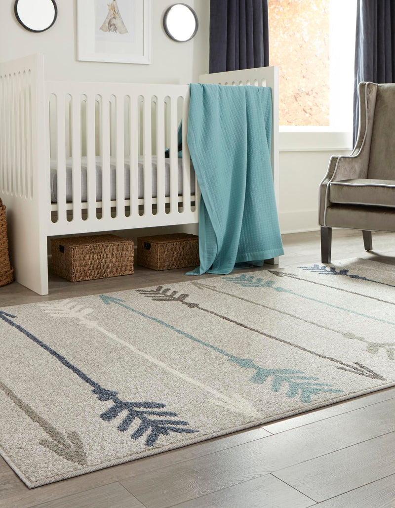 Autumn Meadow Collection Area Rug - Junipervale Rectangle Light Gray lifestyle 11