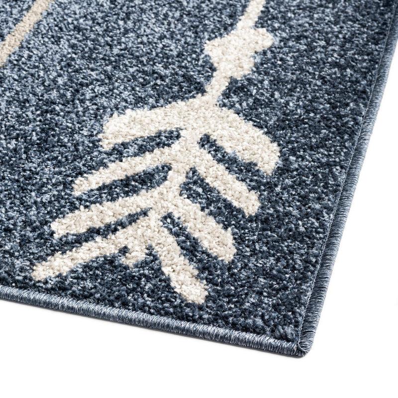 Autumn Meadow Collection Area Rug - Junipervale Rectangle Navy Blue lifestyle 22