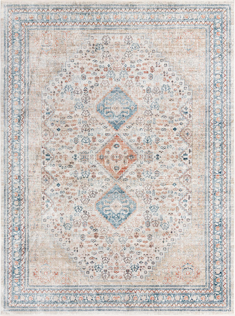 Coastal Haven Collection Area Rug - Harborview Rectangle Multi lifestyle 4