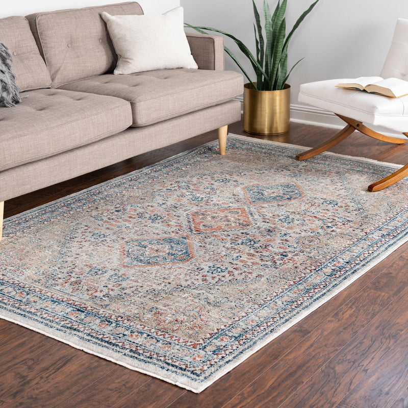 Coastal Haven Collection Area Rug - Harborview Rectangle Multi lifestyle 43