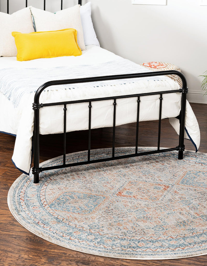 Coastal Haven Collection Area Rug - Harborview Round Multi lifestyle 66