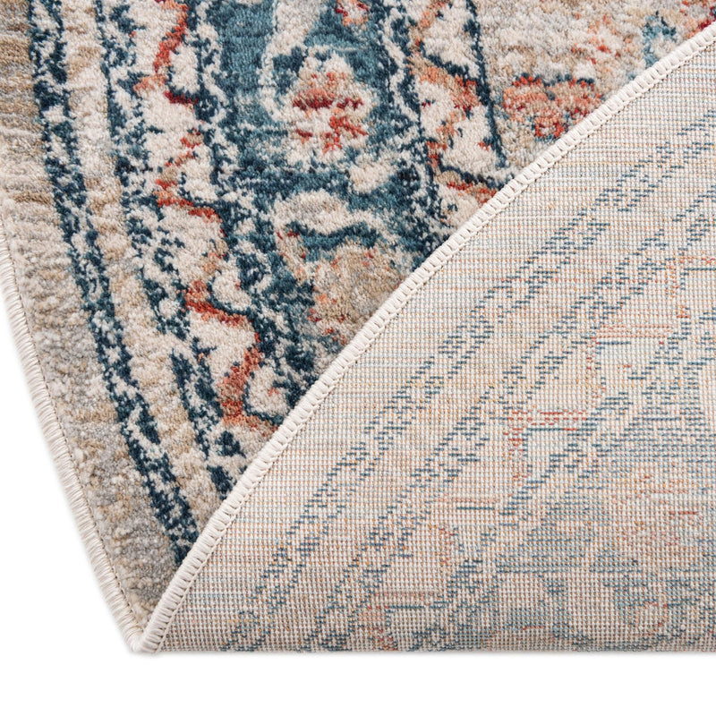 Coastal Haven Collection Area Rug - Harborview Round Multi lifestyle 91