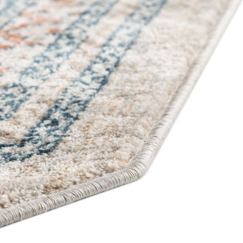 Coastal Haven Collection Area Rug - Harborview Octagon Multi lifestyle 89