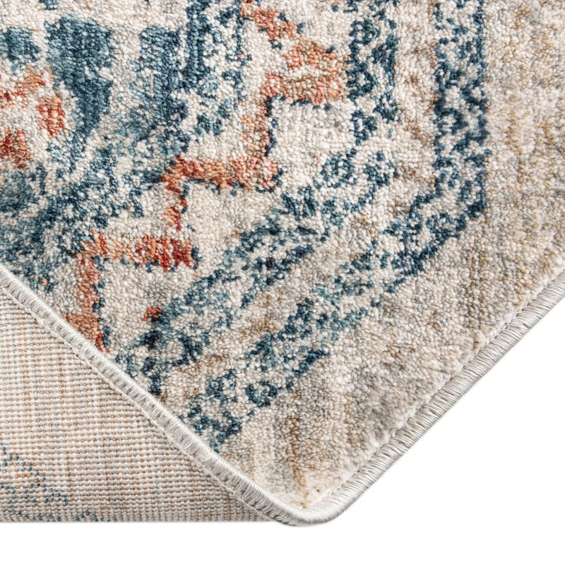 Coastal Haven Collection Area Rug - Harborview Octagon Multi lifestyle 92