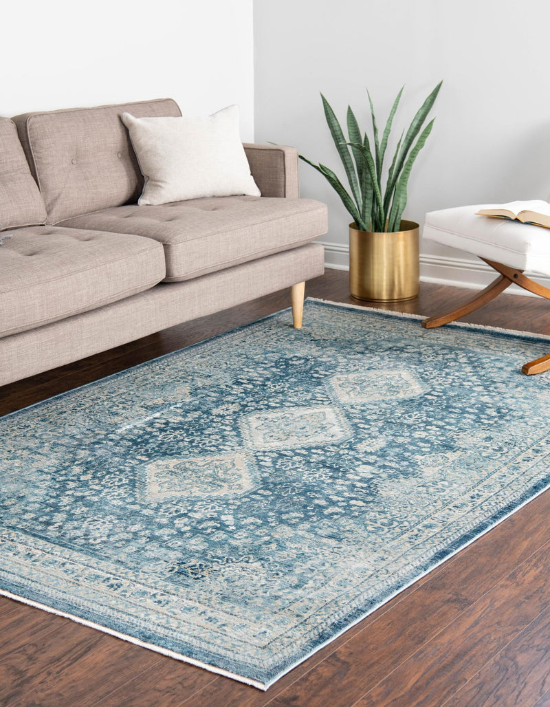 Coastal Haven Collection Area Rug - Harborview Rectangle Navy Blue lifestyle 8