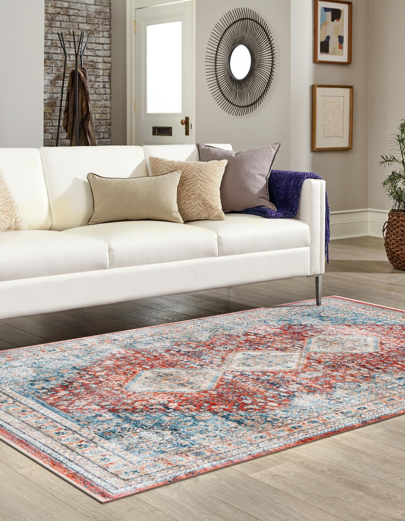 Coastal Haven Collection Area Rug - Harborview Rectangle Red lifestyle 9