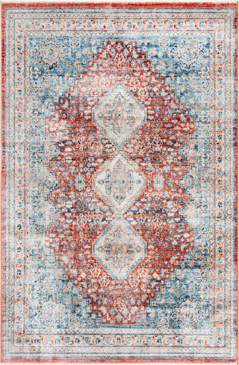 Coastal Haven Collection Area Rug - Harborview Rectangle Red lifestyle 3