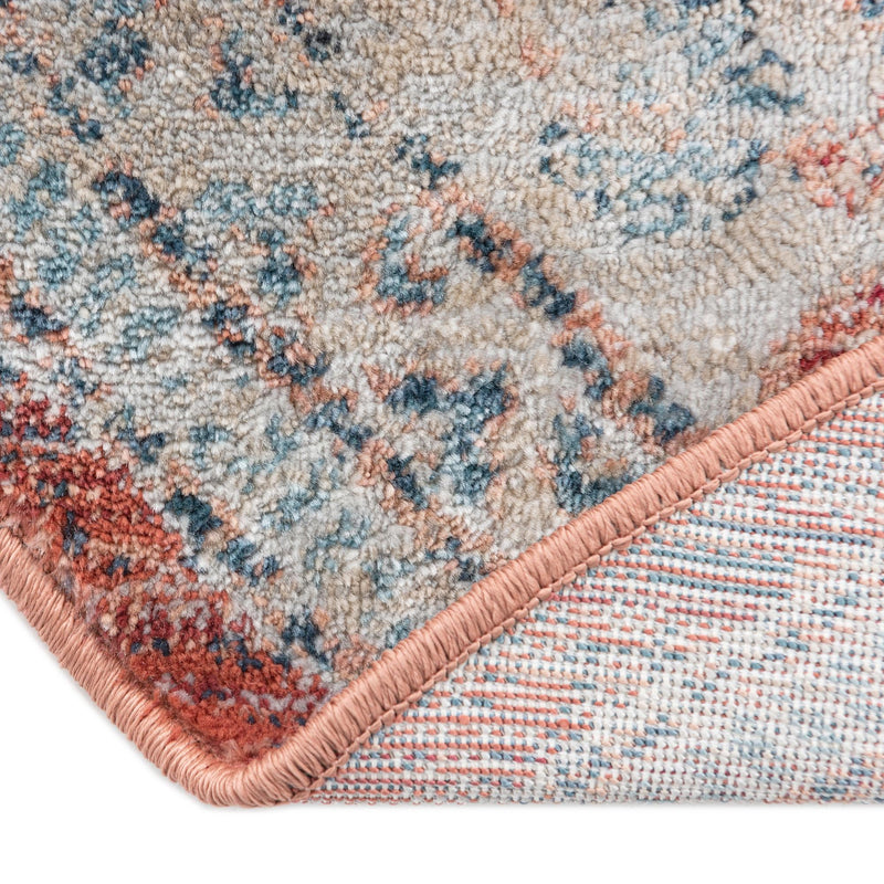 Coastal Haven Collection Area Rug - Harborview Round Red lifestyle 94