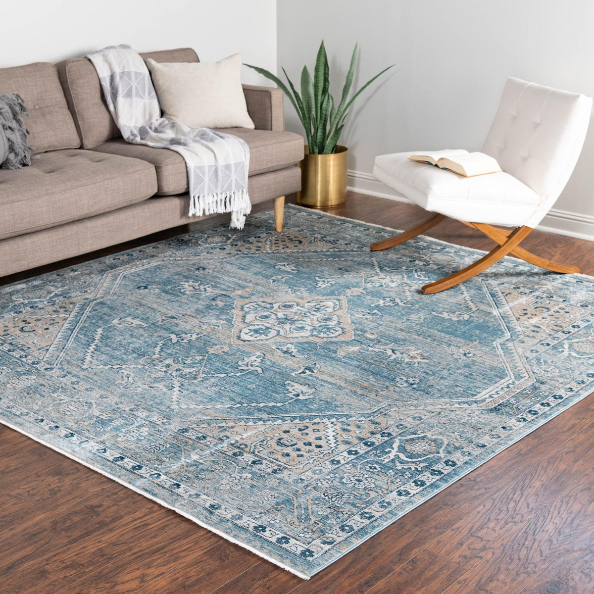Coastal Haven Collection Area Rug - Marina Square Blue lifestyle 103