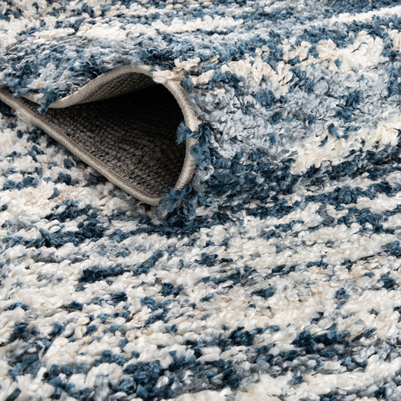 Tranquil Tides Shag Collection Area Rug - Azure Rectangle Blue lifestyle 15