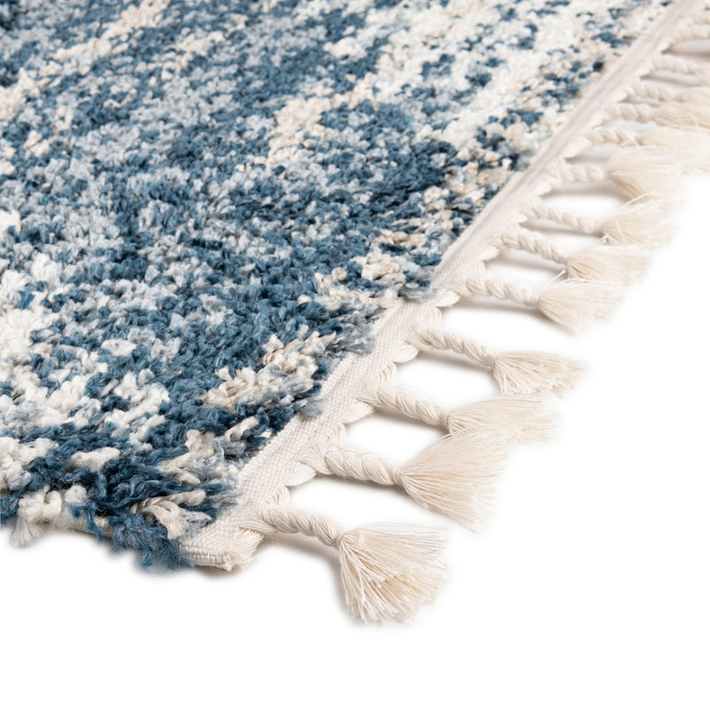 Tranquil Tides Shag Collection Area Rug - Azure Rectangle Blue lifestyle 18