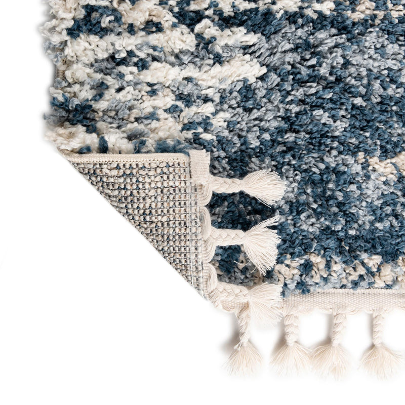 Tranquil Tides Shag Collection Area Rug - Azure Rectangle Blue lifestyle 24