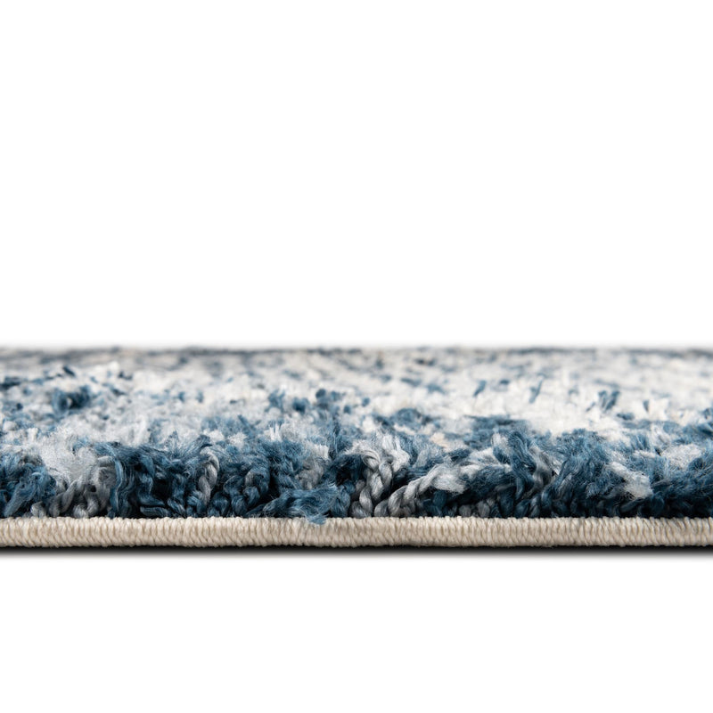 Tranquil Tides Shag Collection Area Rug - Azure Round Blue lifestyle 55