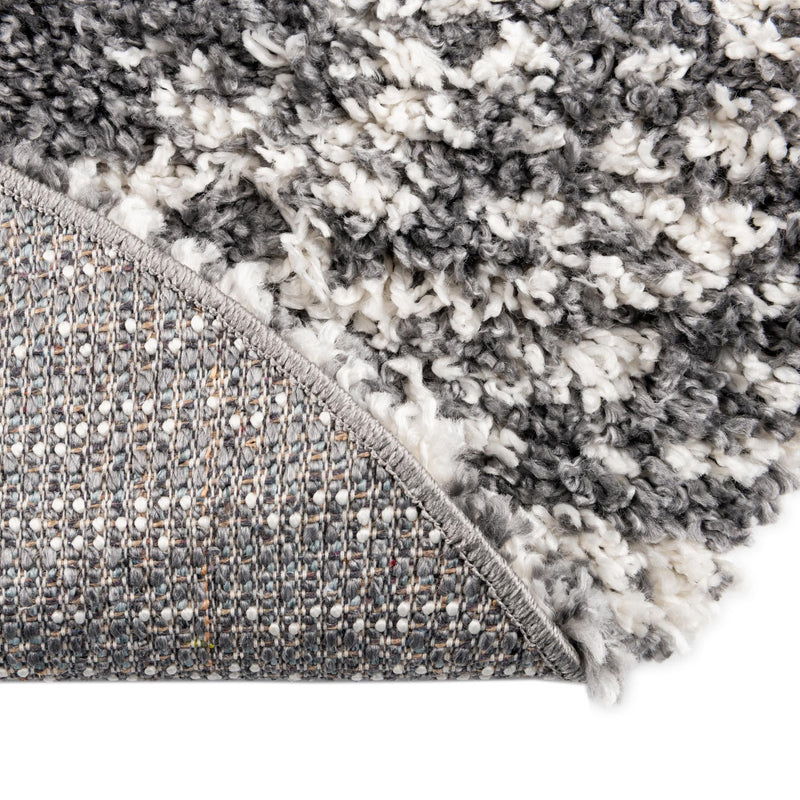 Tranquil Tides Shag Collection Area Rug - Azure Round Gray lifestyle 104