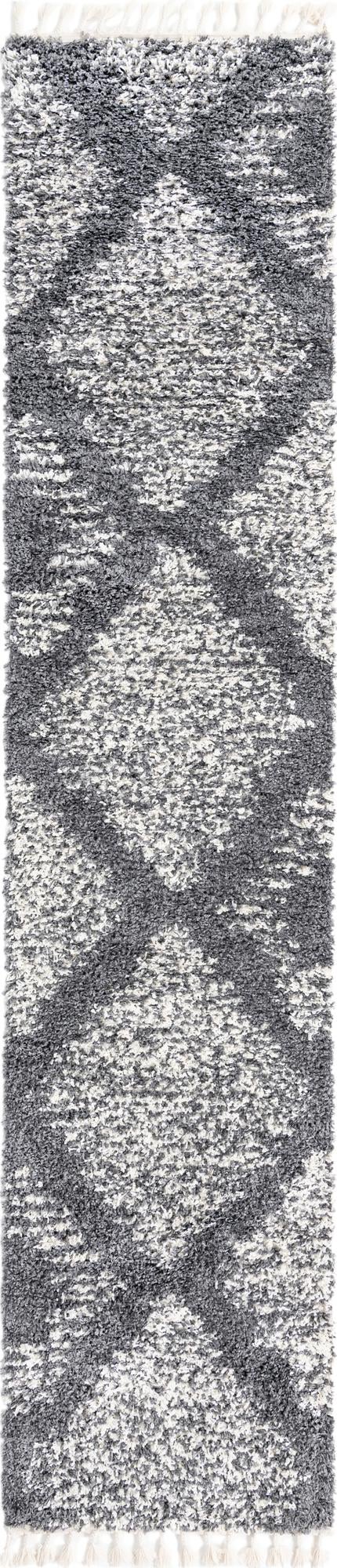 Tranquil Tides Shag Collection Area Rug - Azure Runner Gray lifestyle 32