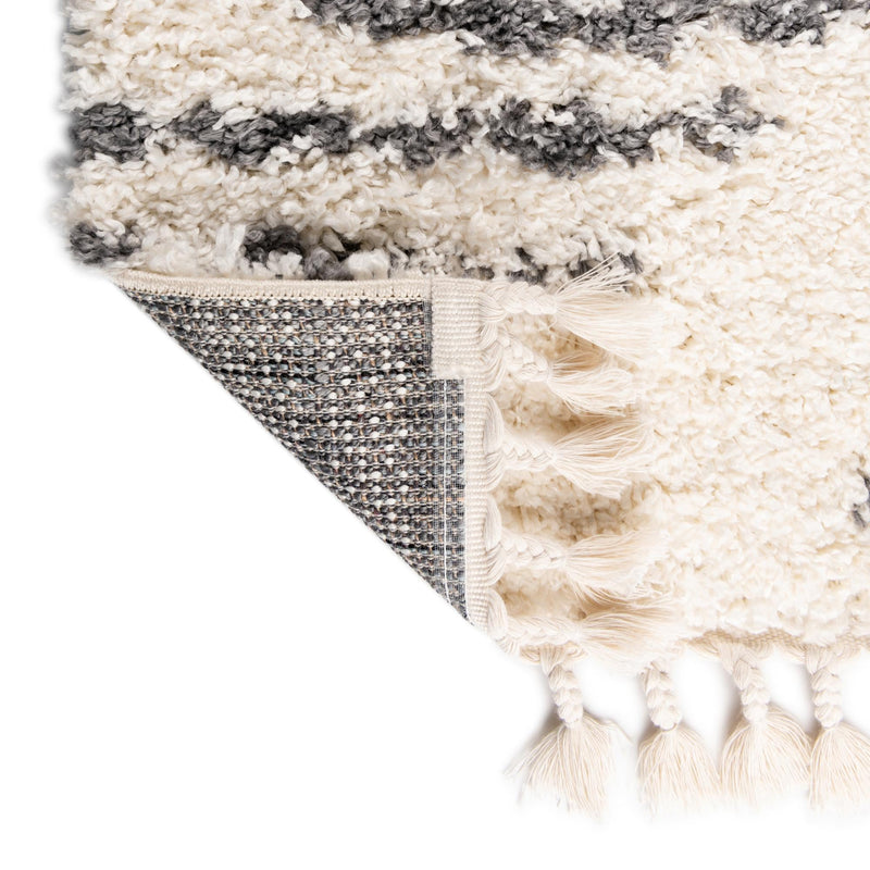 Tranquil Tides Shag Collection Area Rug - Azure Square White lifestyle 86