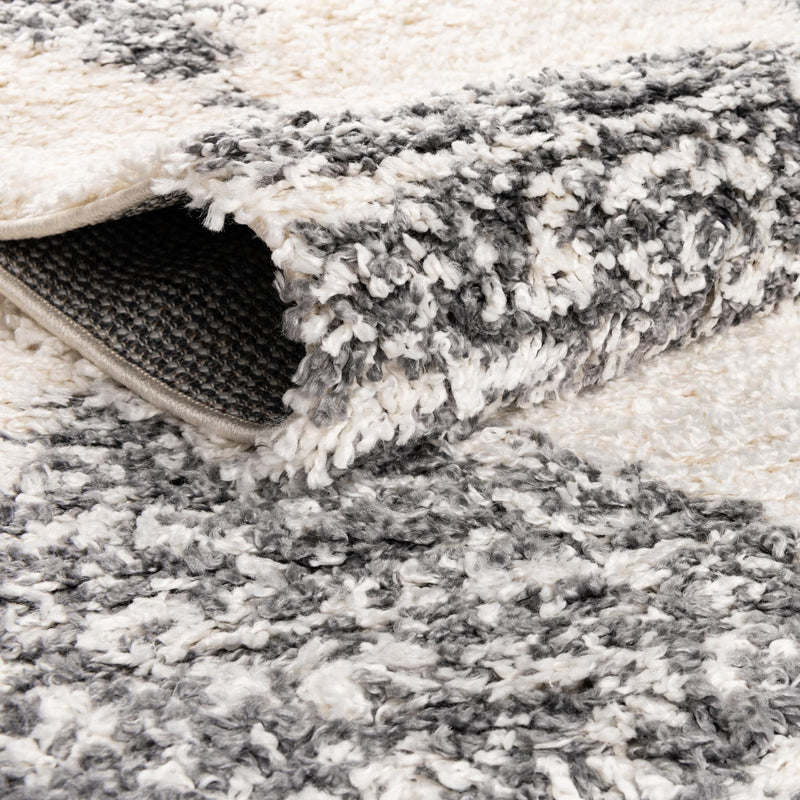 Tranquil Tides Shag Collection Area Rug - Pebble Rectangle White lifestyle 14