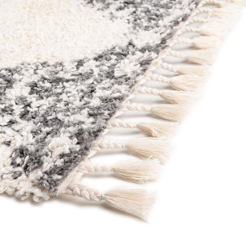 Tranquil Tides Shag Collection Area Rug - Pebble Rectangle White lifestyle 17