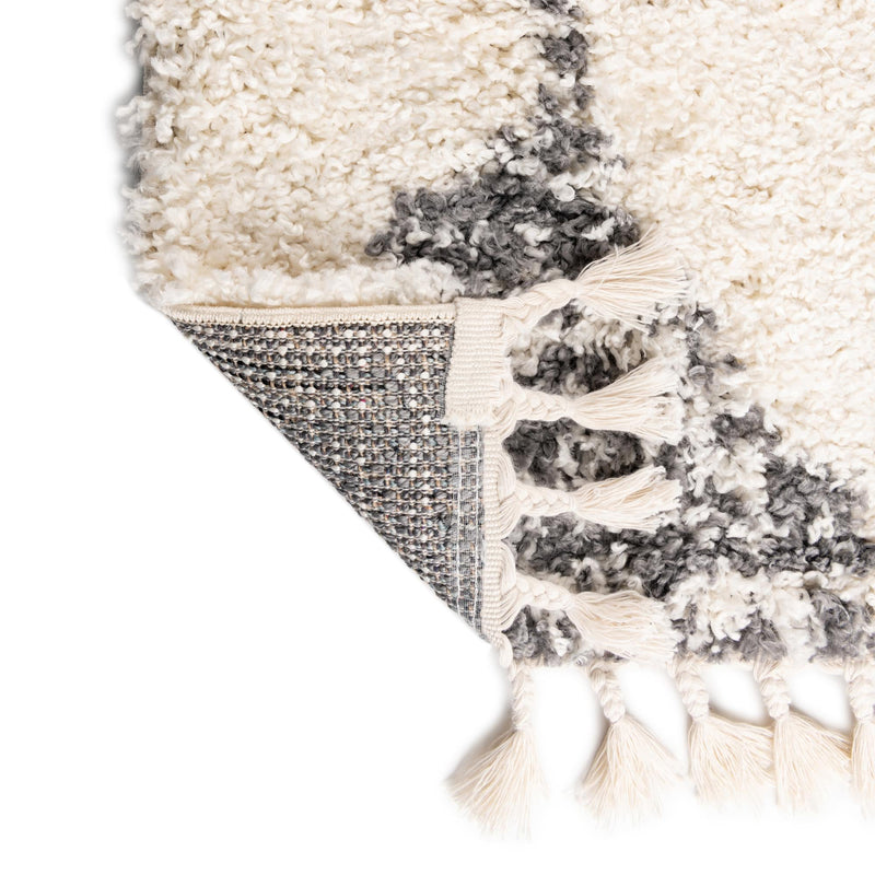 Tranquil Tides Shag Collection Area Rug - Pebble Rectangle White lifestyle 23