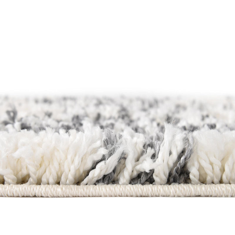 Tranquil Tides Shag Collection Area Rug - Pebble Square White lifestyle 58