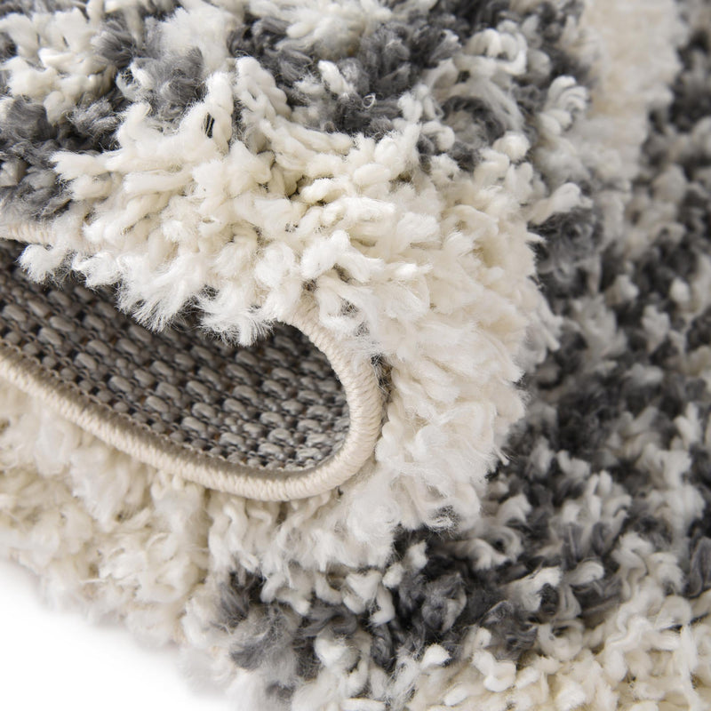 Tranquil Tides Shag Collection Area Rug - Pebble Square White lifestyle 65