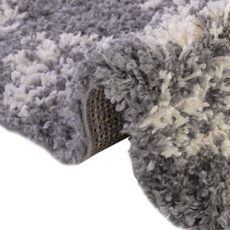 Tranquil Tides Shag Collection Area Rug - Pebble Rectangle Gray lifestyle 26