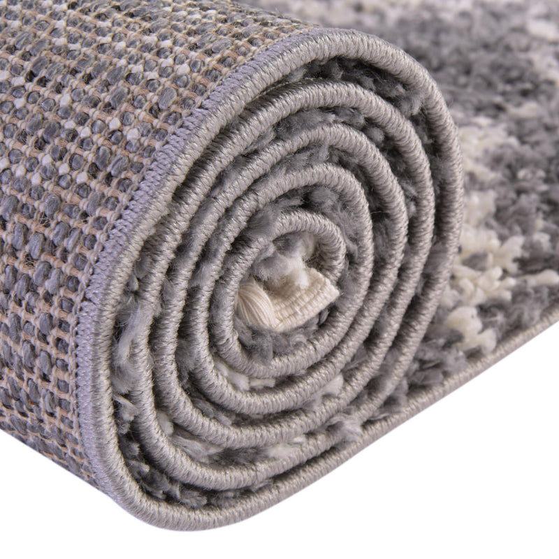 Tranquil Tides Shag Collection Area Rug - Pebble Rectangle Gray lifestyle 30