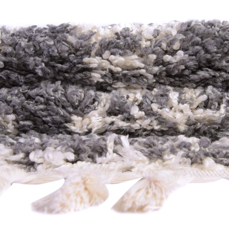Tranquil Tides Shag Collection Area Rug - Pebble Rectangle Gray lifestyle 34