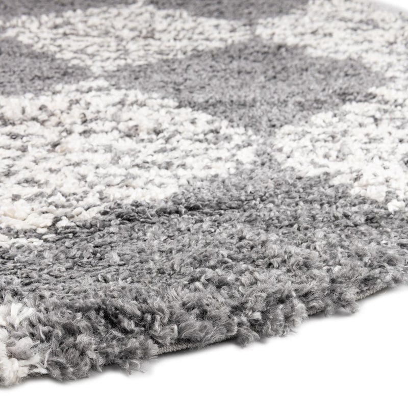 Tranquil Tides Shag Collection Area Rug - Pebble Round Gray lifestyle 96