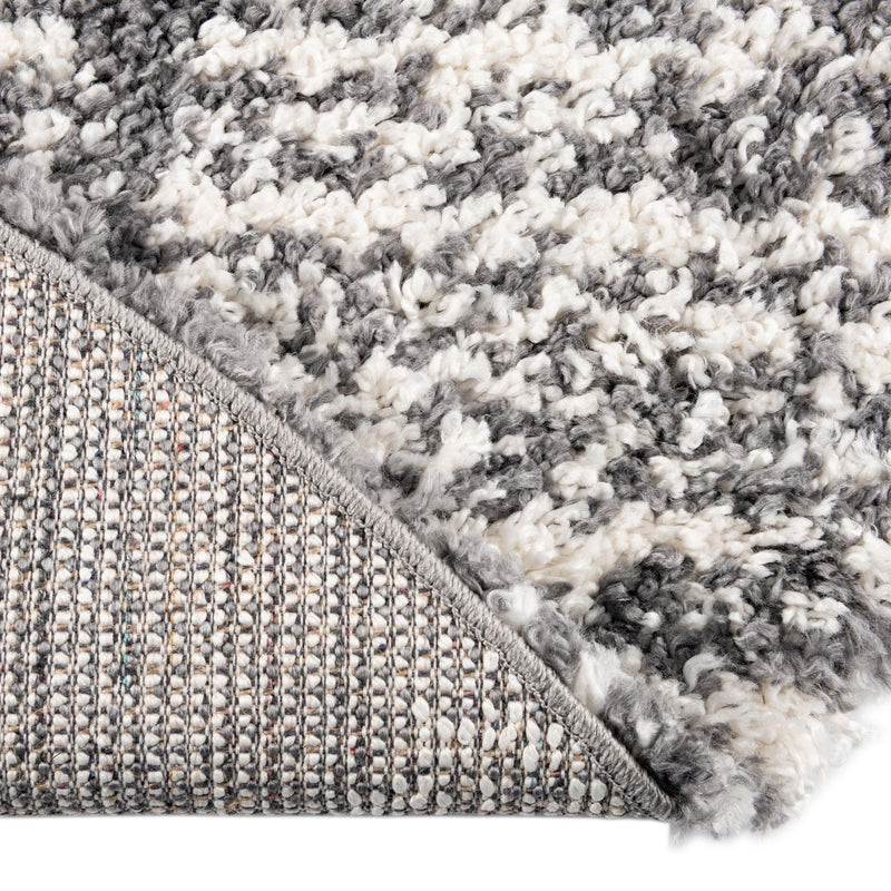 Tranquil Tides Shag Collection Area Rug - Pebble Round Gray lifestyle 103
