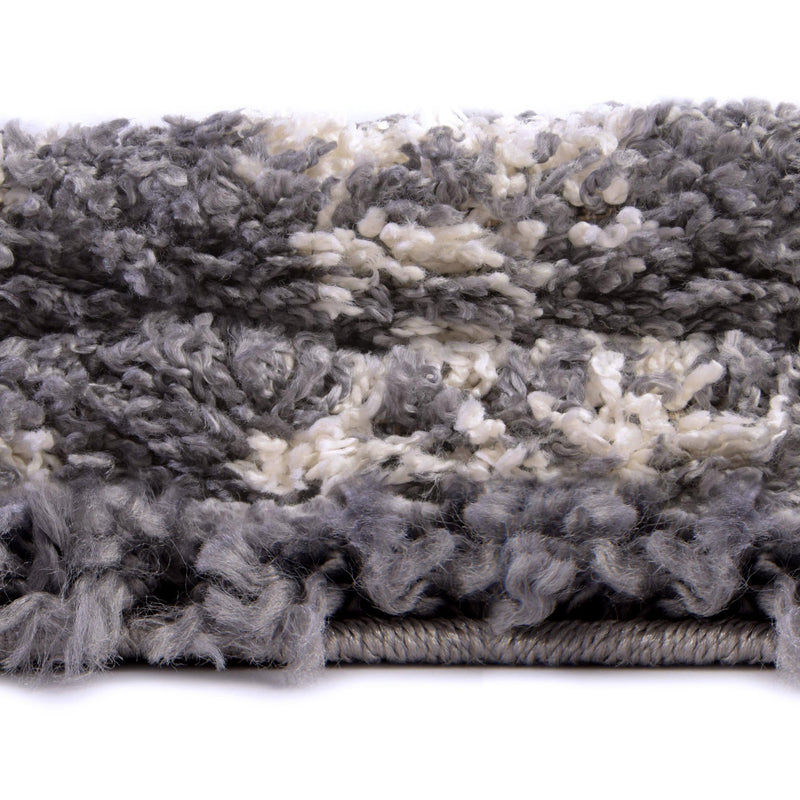 Tranquil Tides Shag Collection Area Rug - Pebble Round Gray lifestyle 106