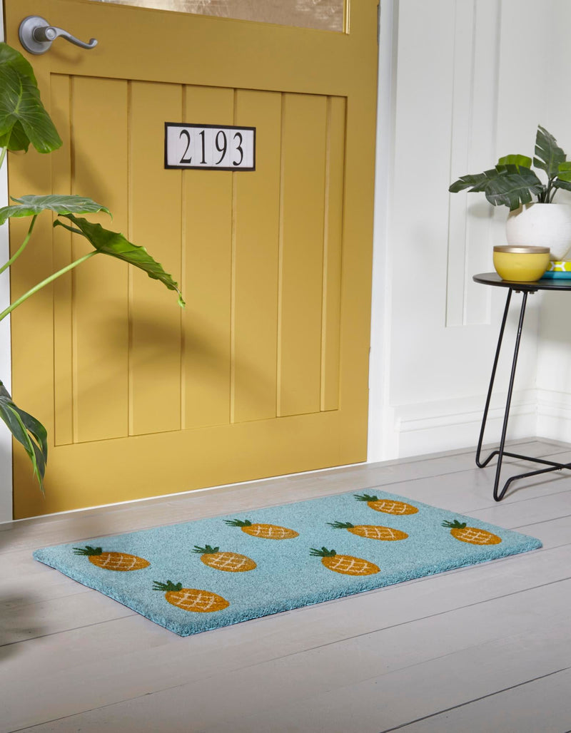 Threshold Welcome Collection Area Rug - Threshold Rectangle Turquoise lifestyle 3