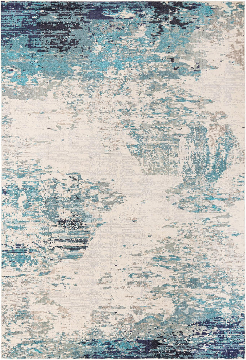 Colorburst Oasis Collection Area Rug - Tropic Rectangle Blue Main
