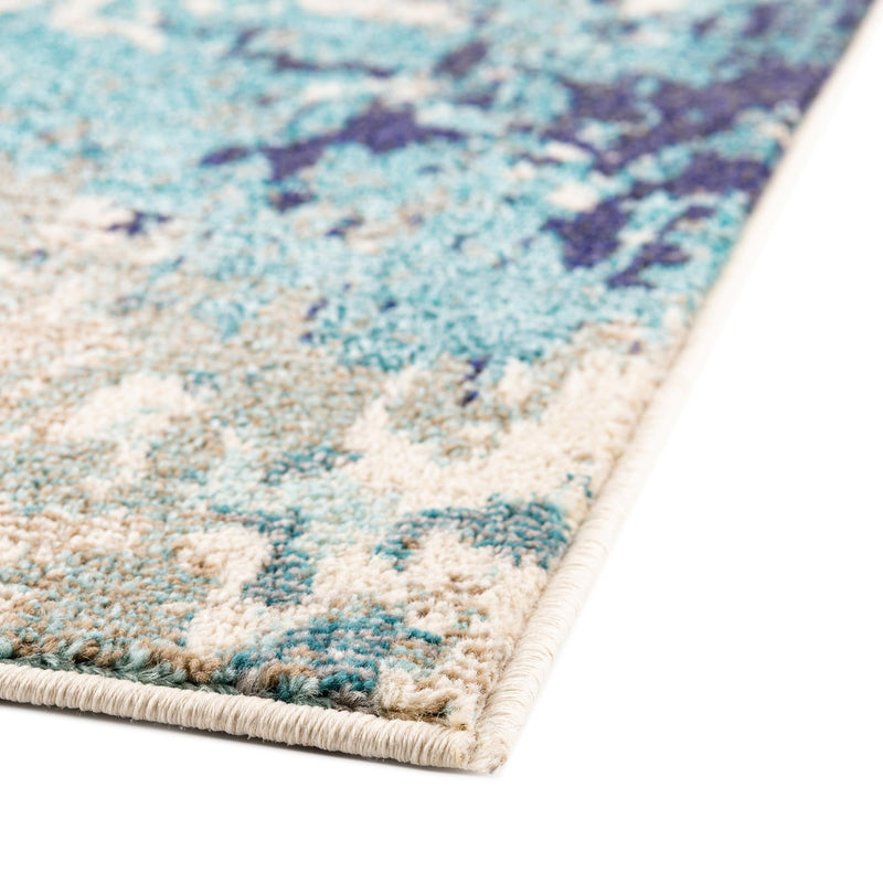Colorburst Oasis Collection Area Rug - Tropic Rectangle Blue lifestyle 7