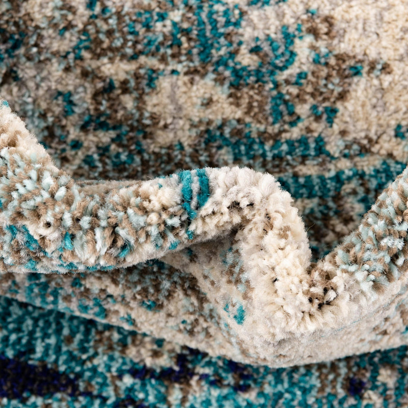 Colorburst Oasis Collection Area Rug - Tropic Rectangle Blue lifestyle 8