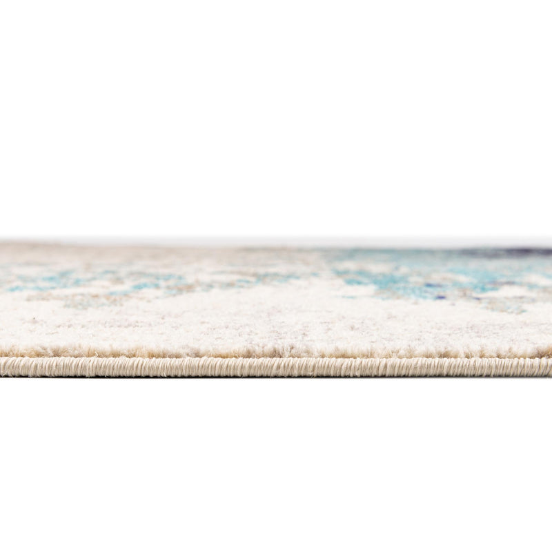 Colorburst Oasis Collection Area Rug - Tropic Round Blue lifestyle 27