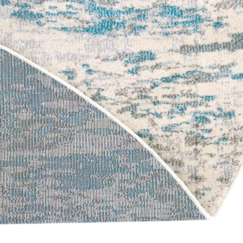 Colorburst Oasis Collection Area Rug - Tropic Round Blue lifestyle 46