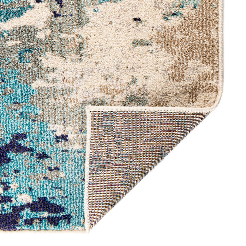 Colorburst Oasis Collection Area Rug - Tropic Square Blue lifestyle 47