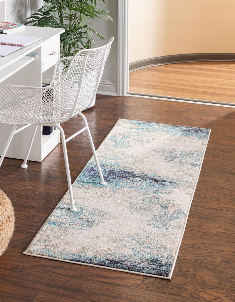 Colorburst Oasis Collection Area Rug - Tropic Runner Blue lifestyle 19