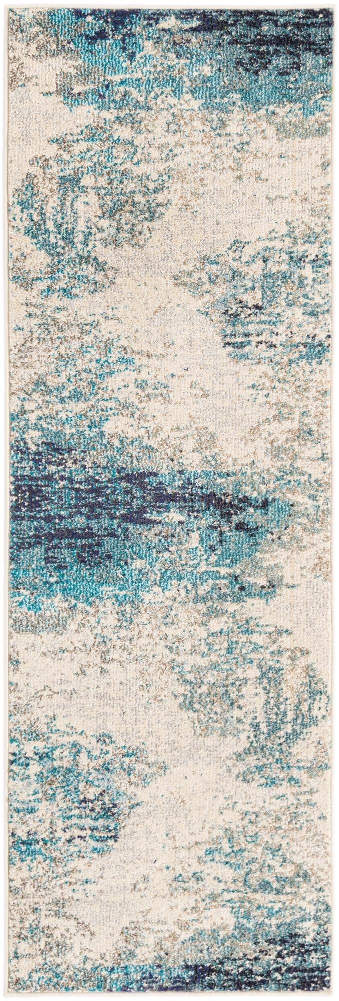 Colorburst Oasis Collection Area Rug - Tropic Runner Blue lifestyle 14