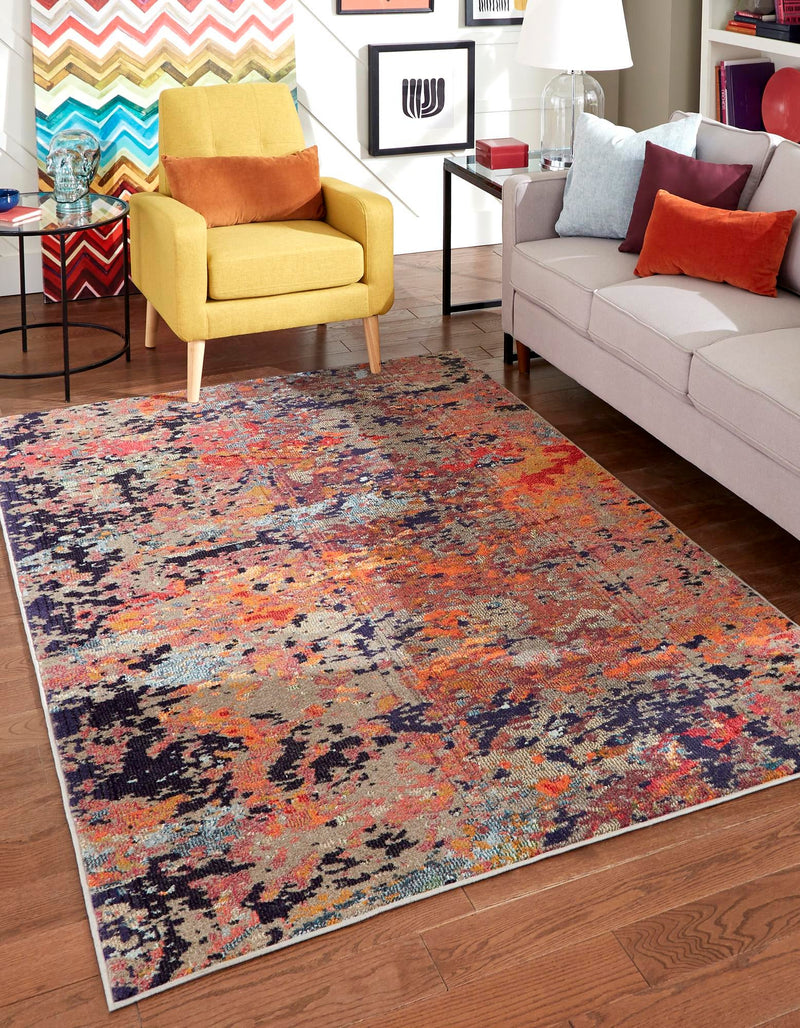 Colorburst Oasis Collection Area Rug - Prism Rectangle Multi lifestyle 2