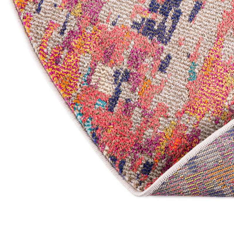Colorburst Oasis Collection Area Rug - Prism Round Multi lifestyle 50