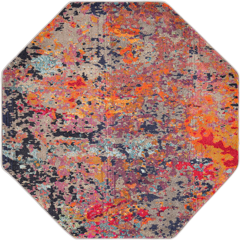 Colorburst Oasis Collection Area Rug - Prism Octagon Multi lifestyle 17