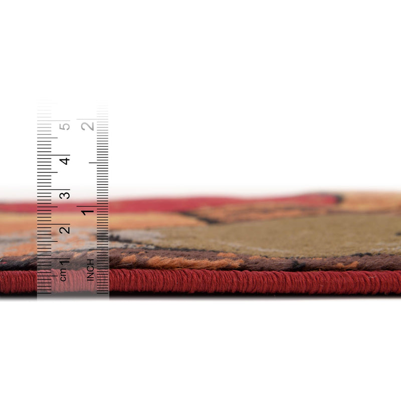 Bistro Lounge Collection Area Rug - Cappuccino Rectangle Multi lifestyle 6