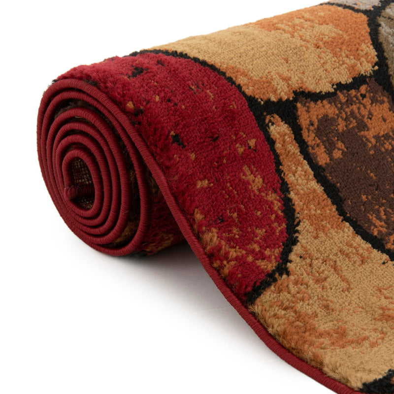 Bistro Lounge Collection Area Rug - Cappuccino Rectangle Multi lifestyle 13