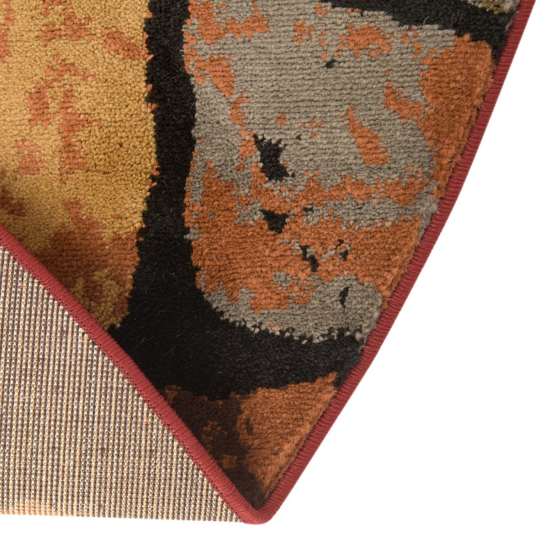 Bistro Lounge Collection Area Rug - Cappuccino Round Multi lifestyle 53