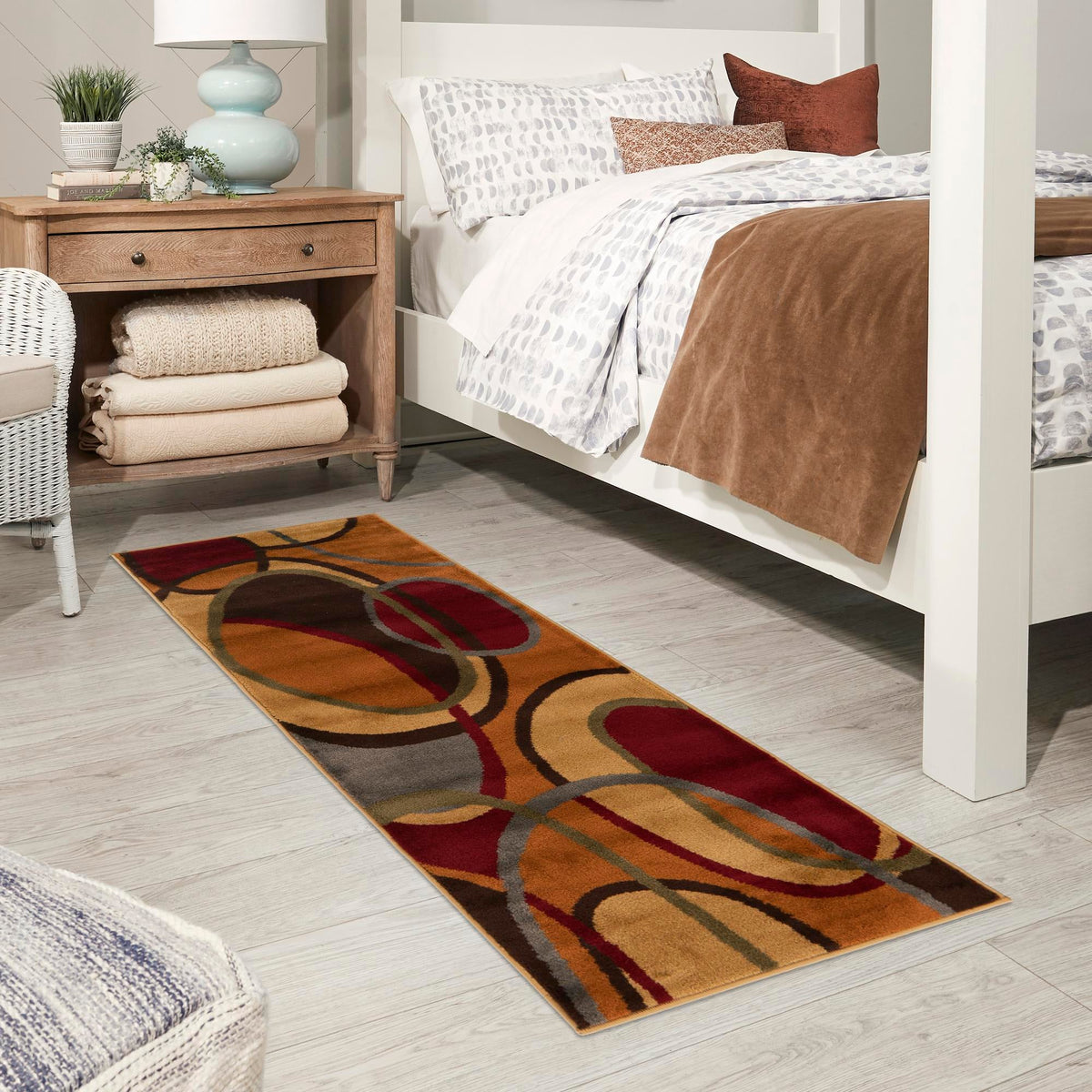 Bistro Lounge Collection Area Rug - Macchiato Runner Multi lifestyle 90