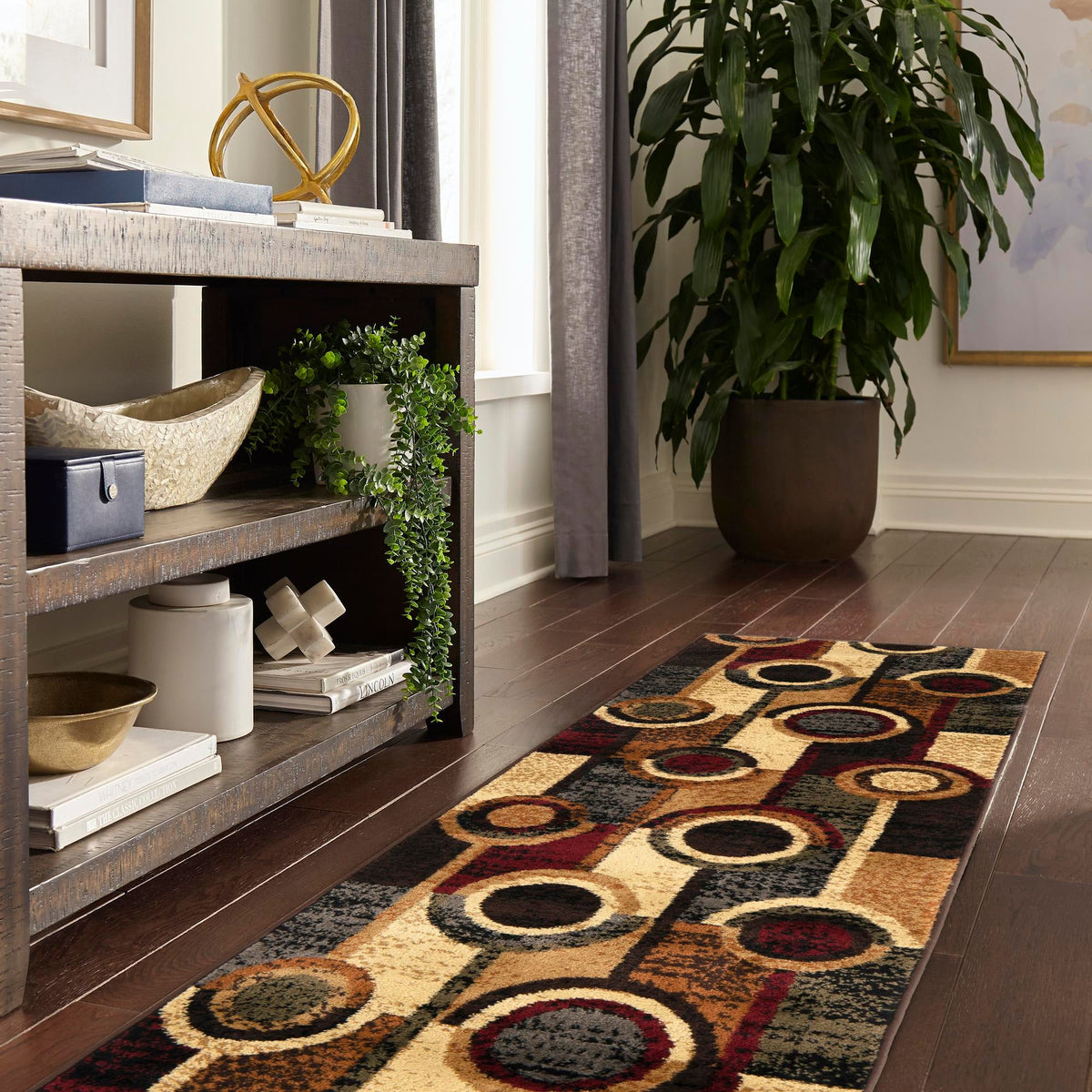 Bistro Lounge Collection Area Rug - Frappe Runner Multi lifestyle 89