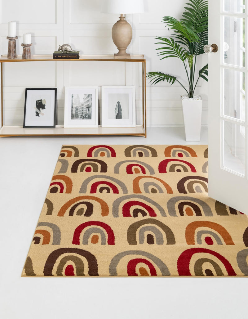Bistro Lounge Collection Area Rug - Breve Rectangle Cream lifestyle 2