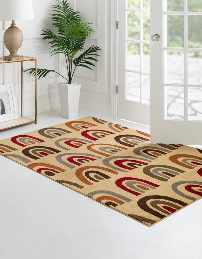 Bistro Lounge Collection Area Rug - Breve Rectangle Cream lifestyle 3